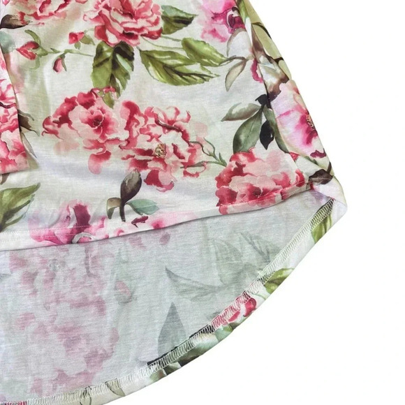 Show Me Your MuMu White Floral Print Robe Short Sleeve Size Small Women's - Picture 6 of 12
